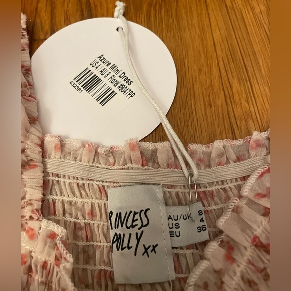 NWT Princess Polly Pink Floral Dress Size 4 - Picture 8 of 9